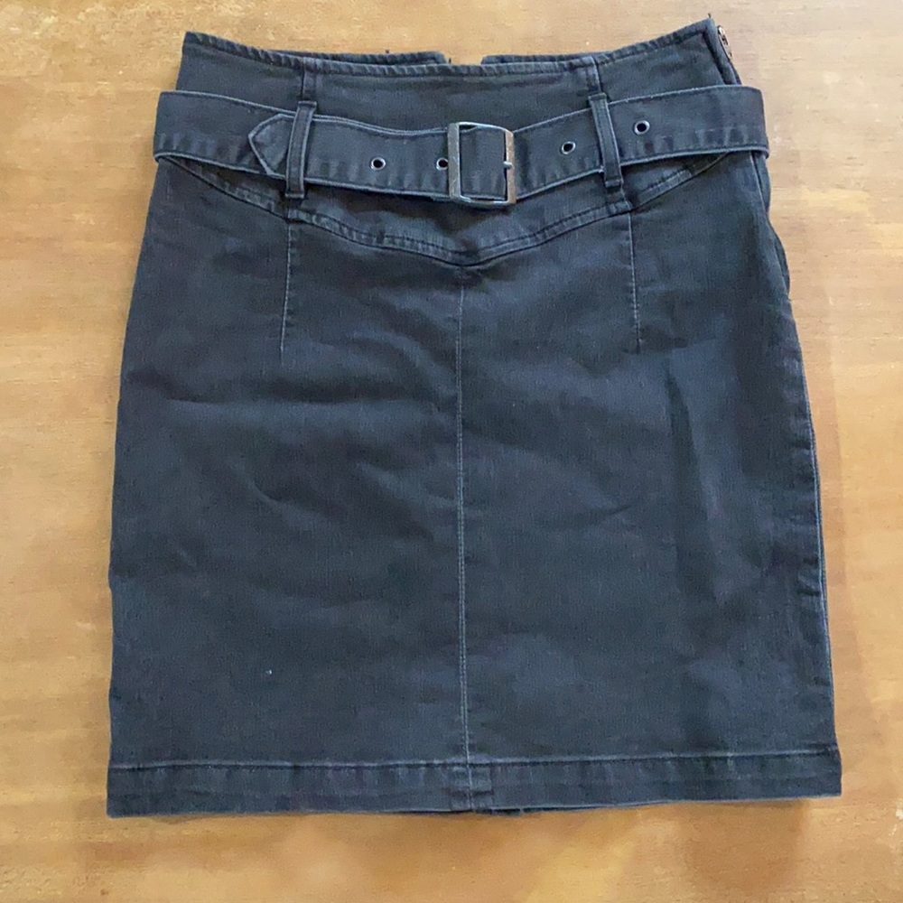 Free people black denim skirt size 4